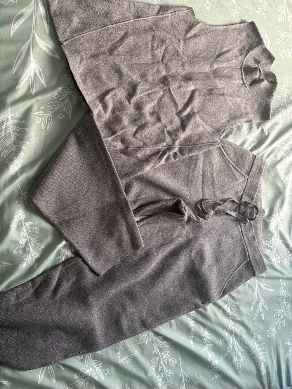Banana Republic Gray Knit Top and Pants Set
